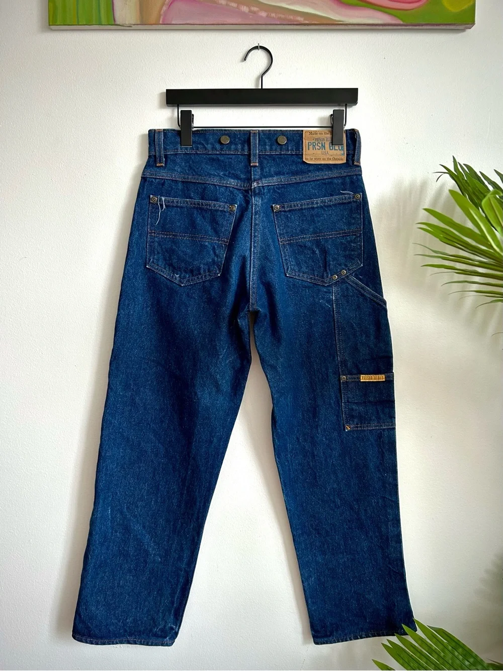 Vintage Y2K Dark Wash Prison Blues Denim Pants